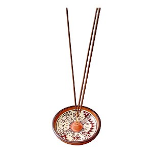 Incensário de cerâmica Peruano MARROM 11 cm para 3 incenso