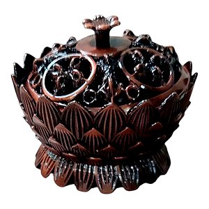 INCENSARIO TURÍBULO DE METAL COBRE 5CM DEFUMADOR QUEIMADOR