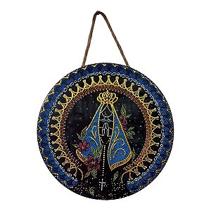 Quadro Mandala Enfeite Parede Nossa Senhora Aparecida FLORES