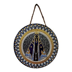 Quadro Mandala Enfeite Parede Nossa Senhora Aparecida 16 CM