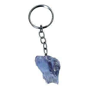 Chaveiro Pedra Quartzo Lavanda Bruta paz cura serenidade