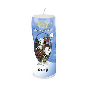 Vela Votiva Grande 330 g Premium São Jorge guerreiro 7 dias