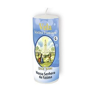 Vela Votiva Grande 330 g Nossa Senhora de Fátima 7 dias