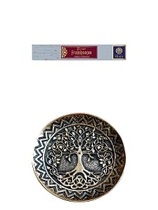 KIT INCENSARIO REDONDO ÁRVORE + INCENSO OHANA FRANKINCENSE