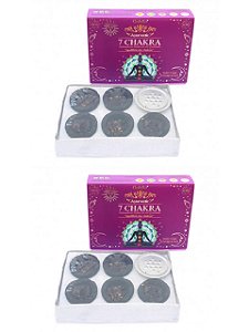 KIT2 INCENSO DEFUMADOR Hindu COPO GOLOKA RESINA 7 CHAKRA