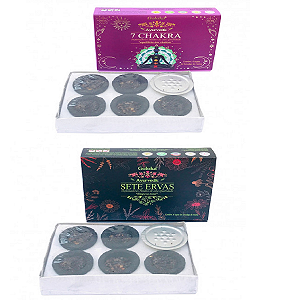 KIT 2 INCENSO DEFUMADOR Hindu GOLOKA 1-SETE ERVAS 1-7 CHAKRA