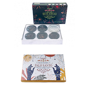 2 INCENSO DEFUMADOR Hindu GOLOKA 1 SETE ERVAS 1 PALO SANTO