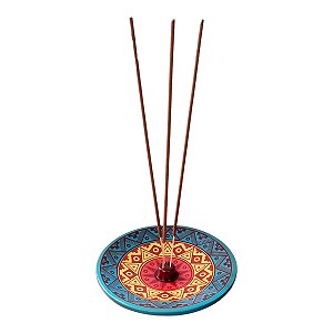Incensário de cerâmica Peruano 14 cm para 3 incenso
