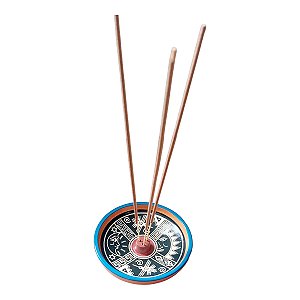 Incensário cerâmica Peruano ARTESANAL 11 cm para 3 incenso