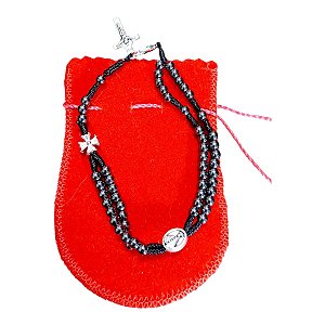 PULSEIRA religiosa TERÇO Hematita NOSSA SENHORA aparecida