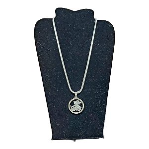 COLAR corrente AÇO INOX Snake pingente são jorge guerreiro
