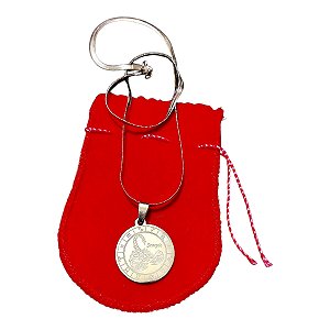 COLAR corrente AÇO INOX Snake 45 cm pingente signo escorpião