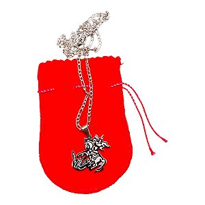 COLAR CORRENTE AÇO INOX FÍGARO 60 cm são jorge guerreiro 3CM