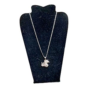 COLAR CORRENTE AÇO INOX FÍGARO 70 cm são jorge guerreiro 3CM