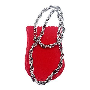 Corrente Cordão Trançado Indiano Aço inox Cirúrgico grossa
