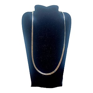 Colar cordão Corrente Aço Inox grumet Achatada 5.0mm X 70cm