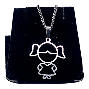 Colar CHOKER AÇO INOX Mãe Filha Menina Canga Feminino PRATA