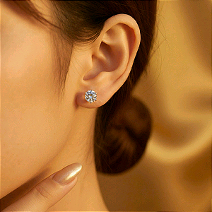 PAR BRINCO Ponto Luz aço Cirurgico inox Pedra Zircônia 7MM