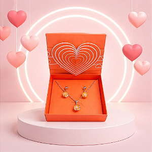 Kit Joia Pérola Colar E Brinco Antialérgico + Caixa Presente