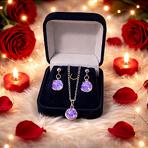 Kit Colar Brinco Pérola Aço Inox Caixa Presente Luxo mãe