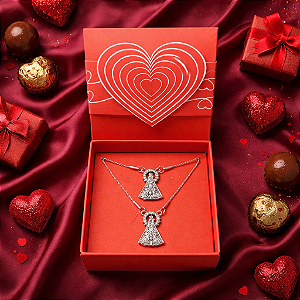 Escapulário inox santa nossa senhora nazare caixa presente