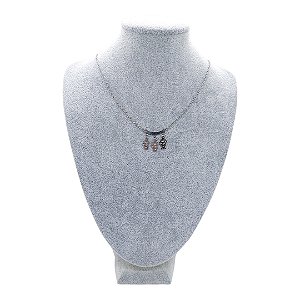 Colar CHOKER AÇO INOX Mãe 3 Meninos 3 FILHOS PRATA presente