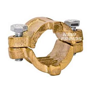 Abraçadeira Latão Bi-Partida para Mangueira 1/2