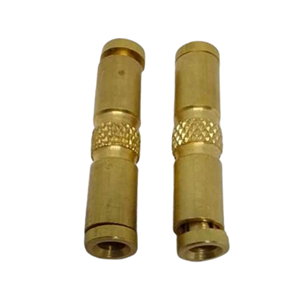 União Emenda Reta Latão 4mm Pneumática Engate Rápido