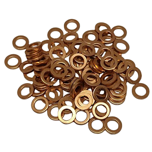 Arruela Vedação Cobre 6mm 6,3 x 10,0 x 1,5mm c/100