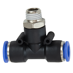 Tee Macho Central Instantâneo Tubo 4mm x 1/4 Npt