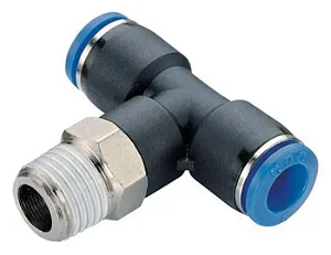 Tee Macho Central Instantâneo Tubo 8mm x 1/4 Npt