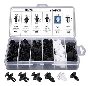 Presilha Grampo Parabarro Parachoque Universal Carro Kit 100