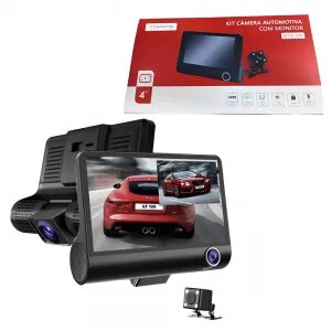 KIT CAMERA VEICULAR COM MONITOR TOMATE MTM-340
