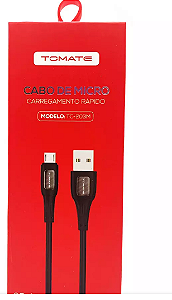 CABO DE DADOS USB PARA V8 TURBO 1.2M 5V 2.4A TOMATE TC-203M