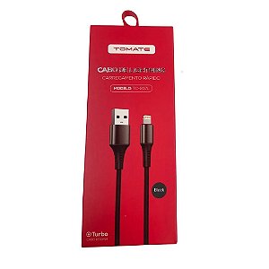 CABO DE DADOS TURBO USB PARA IPHONE 1.2M 5V 2.4A TOMATE TC-207L
