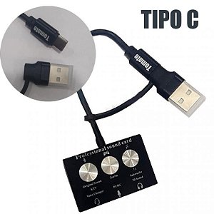 PLACA DE SOM USB 3.0 COM 3 SAIDAS P2 TOMATE MST-007