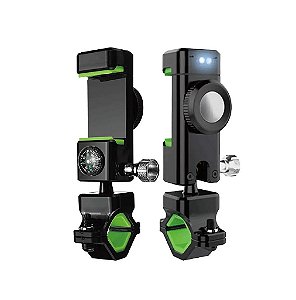 SUPORTE DE CELULAR  PARA BICICLETA COM BUSSOLA E LED TOMATE MTG-087