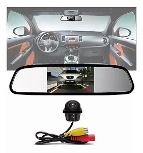 RETROVISOR E MONITOR PARA CAMERA DE RE TOMATE MTM-043