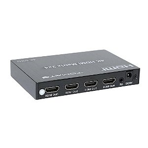 HDMI MATRIX 2 X 4 COM 3D TOMATE MHD-214