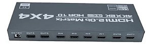 HDMI MATRIX 4X4 COM AUDIO TOMATE MHD-414