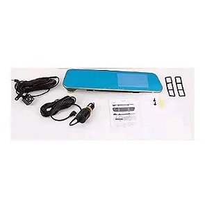 ESPELHO RETROVISOR COM MONITOR E CAMERA DE RE TOMATE MTM-143