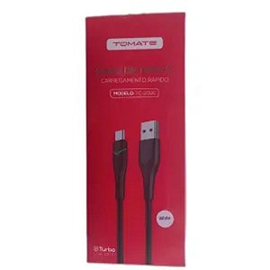 CABO DE DADOS USB PARA TYPE-C TURBO 1.2M 5V 3A TOMATE TC-209C
