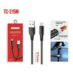 CABO DE DADOS USB PARA V8 TURBO 1.2M 5V 2.4A TOMATE TC-215M
