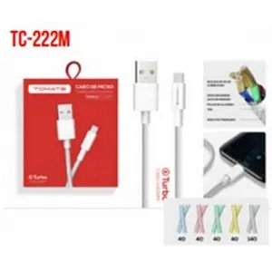 CABO DE DADOS USB PARA V8 TURBO 1M 5V 2.4A TOMATE TC-222M