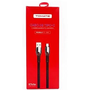CABO DE DADOS USB PARA TYPE-C TURBO 1.2M 4.5A TOMATE TC-301C