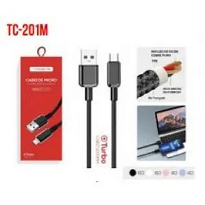 CABO DE DADOS TURBO USB PARA V8 1.2M 5V 2.4A TOMATE TC-201M