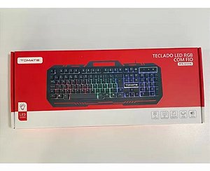 TECLADO DE MEMBRANA RGB COM FIO TOMATE MTE-G107A