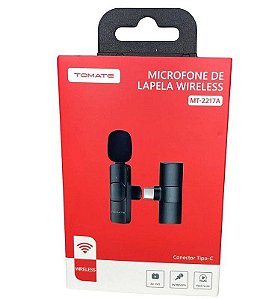 MICROFONE DE LAPELA WIRELESS PARA TYPE-C TOMATE MT-2217A