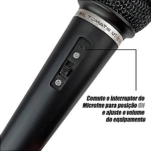 MICROFONE DINAMICO PROFISSIONAL COM FIO 4M TOMATE MT-1017