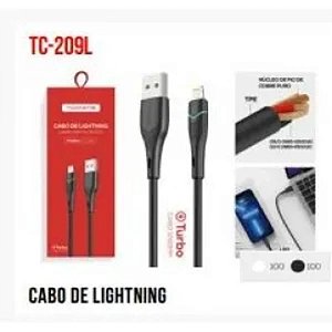CABO DE DADOS USB PARA IPHONE TURBO 1.2M 5V 3A TOMATE TC-209L